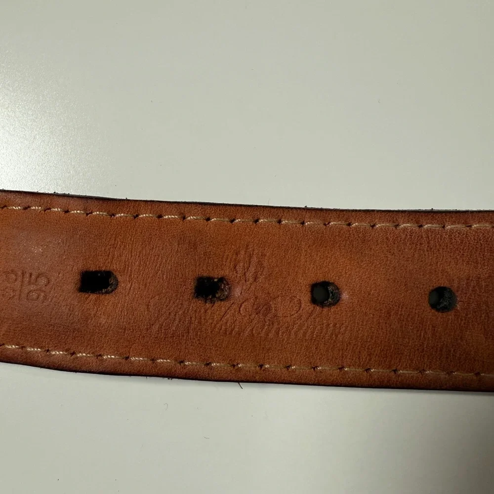 Brooks Brothers Belt Mens 38 Brown Leather Preppy American Classic
